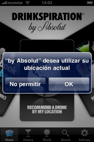 Drinkspiration by Absolut para iPhone 1